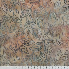 1 Yard Cut of Lunn Birch Leaves Batik 100% Cotton 3886 Sorbet Peach Pink Fabric