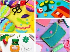 FabricLA – Acrylic Felt Craft Fabric Random Multi-Color Scrap Bag Bundle – 5 oz