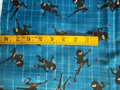 2014 Riley Blake Designs Year of the Ninja Fighters Blue Fabric 2 YD