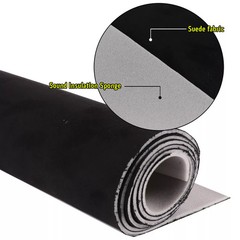 New Premium 3MM Black 150cm*150cm Headliner Fabric Foam Backed Upholstery Suede