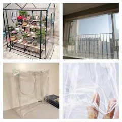 Clear TPU Vinyl Fabric 54-Inches Wide 12 Gauge Waterproof Jelly Vinyl by Yard