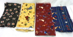SET OF FOUR DEBBIE MUMM COTTON FABRIC REMNANTS UNDER 45” W VARYING LENGTHS