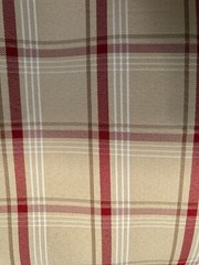 Beige Tan GTI Plaid Car Upholstery Fabric – VW Golf MK7- 3mm Foam – 59″ – 150cm