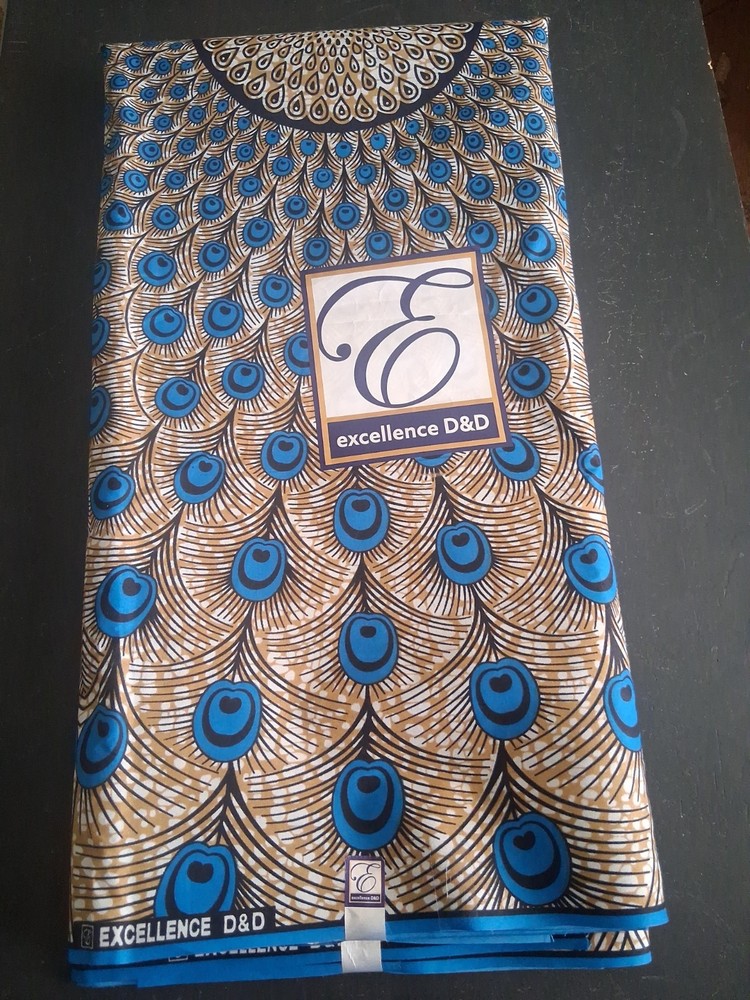 High Quality cotton African Ankara Fabric 5 1/3 YARDS By Excellence D&D