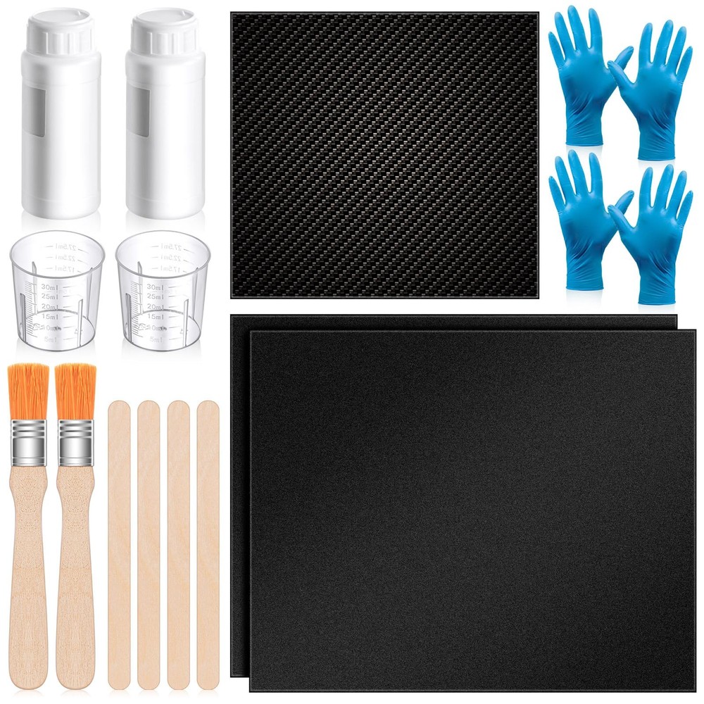 15 Pcs Carbon Fiber Repair Kit with 3k 200g Plain Weave Carbon Fiber Fabric, …