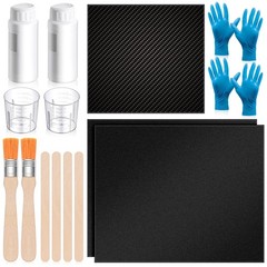 15 Pcs Carbon Fiber Repair Kit with 3k 200g Plain Weave Carbon Fiber Fabric, …