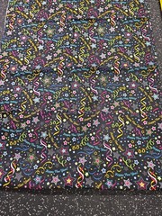 Lot of 3 Yards Happy New Year Cotton Fabric
