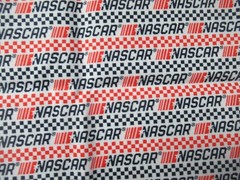 NASCAR Car Auto Racing Red/Black/White Cotton Fabric SBTY X 44″W NEW