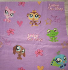 littlest pet shop fun fabric sheet scrap 12 x 12 inch 1pc
