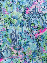 ~ Lilly Pulitzer Fabric Cotton Slub – Pumpkin House , 18”x30” #280