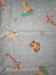 suzy’s zoo giraffe fun fabric character blue 22 by 10 inch 1pc