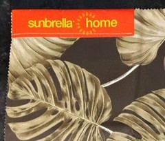 SUNBRELLA MONSTERA LEAF FABRIC SAMPLES, 25″ X 25″ SOLLIS PATTERN, ACRYLIC