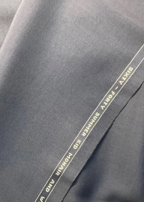 Navy W Halstead “Sixty- Forty” 60% Mohair 40% Wool English Suiting 3m 290g/m