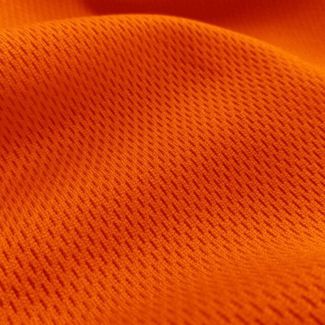 Orange Flat Back Dimple Mesh Athletic Uniform Jersey Fabric – 58″ Wide