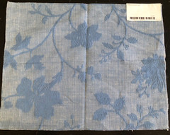 JANE CHURCHILL Rosamund in Blue 15 x 19″ Embroidered Fabric Sample