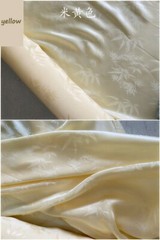1 Yard X 1.14 meter Bamboo Leaf Jacquard Silk Fabric For Gown Soft Silk Viscose