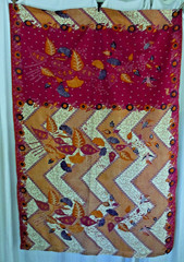 Pokok-Kelapa Indonesian Batik Sarong Fabric Cotton Tablecloth 40″ by 60″