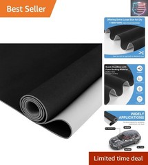 118″ L × 59″ W Suede Headliner Fabric, Black Suede Headliner with Foam Backin…