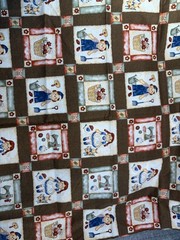 4 pcs Japanese 100% Cotton Doll Print Fabric Fat Quarter (18”x22”)