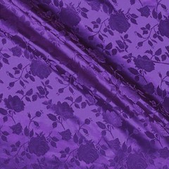 Valentina Textile’s Inc. Rose Satin Brocade Jacquard Fabric, 58 Inches Wide