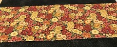Packed Floral (Red Green Yellow) on Black* Peter Pan Fabrics*100% Cotton*8″x 21″