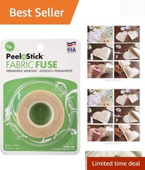 Versatile PeelnStick Fabric Fuse 5/8″ x 20 ft Roll – No Sewing or Ironing Needed