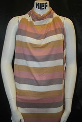 Viscose Wool Yarn dyed stripes Light weight Jersey knit fabric ecofriendly 5 oz.