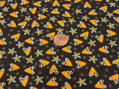 Henry Glass * Hearts & Stars * on Black * 100% Cotton * 8″ x 21″