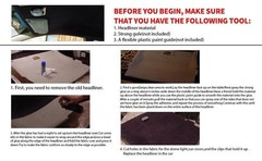 60″ wide MODIGT Headliner Fabric with Foam Backing for Car Ceiling Fabric Repair