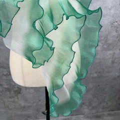 1/3/5yards Gradient Organza Ruffled Fabric Pleated Lace Trims Tulle Edge Sew DIY