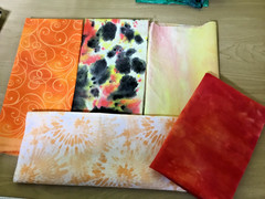 LOT OF 14 FAT QUARTERS COTTON FABRIC ASSTD COLORS & DESIGNS, BLENDERS