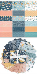 Dani Mogstad Live, Love, Glamp 21 Fat Quarter Bundle For Riley Blake Adorable