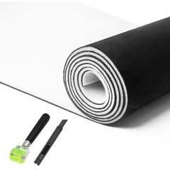 Black Suede Headliner, 90″ L × 60″ W with Foam Backing, Auto Interior Roof Repla