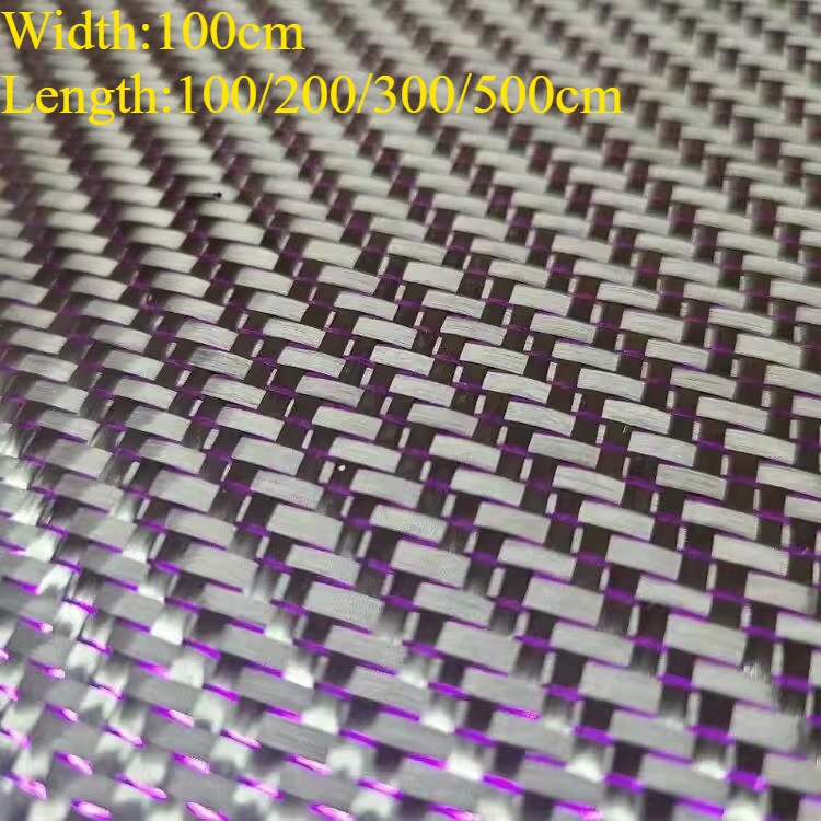 3K 250g Carbon fiber Metallic Purple mixed cloth Twill weave 100*100/200/300CM