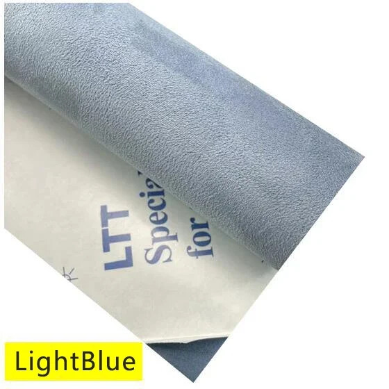 Self Adhesive Faux Suede Fabric Wrap Film Sticker Stretch DIY Car Interior Craft