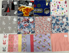 5″ X 5″ SQUARES – PACK #12 – MIXED COTTON QUILTING SQUARES– 51 PIECES