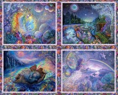 Astral Voyage By 3 Wishes Celestial Fantasy Fairies Cotton Fabric by The Panel