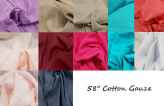 Gauze Fabric 100% Cotton High Quality Great Feel Designer Fabric 58″ Wide BTY