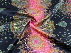 58” Wide By Yards Soft Shirt Material Charmeuse Paisley Patchwork Satin Fabric