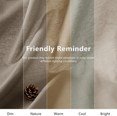 Linen Fabric by the Yard, 61 Inch Wide Natural Blend Cloth, 60% Linen 40% Cotton