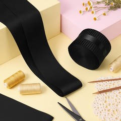 50 PCS Jelly Roll Fabric Cotton Quilting Squares 2.5×39.3 Inch Black DIY