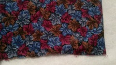 Fabric Cranston VIP Leaves of Burgundy Brown Sky Blue 11″ x 30″ $2.95
