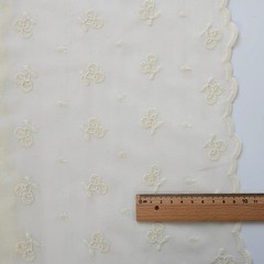60s Cotton Embroidered Eyelet Lace Fabric 135-145cm Dress Shirt Kids Craft