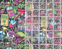 Custom Cotton Woven Fabric Little Shop Of Horrors Movie By The 1/4 Yard 9×56