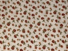 By 1/2 Yd Vintage Rose Daisy Small Print Cotton Fabric by Marcus Brown Orange