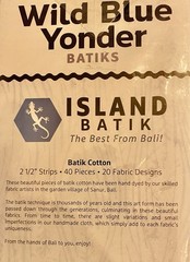 Island Batik Fabric Strips Wild Blue Yonder 40 Pieces 2.5 Inch 20 Designs