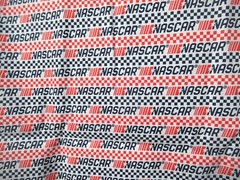 NASCAR Car Auto Racing Red/Black/White Cotton Fabric SBTY X 44″W NEW