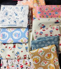1930’s Fabric Reproduction Child Prints 10 Fat Quarters All New Multi Color
