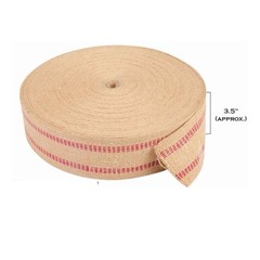 3.5″ Jute Burlap Upholstery Webbing Roll Red Stripe Furniture Repair Strapping