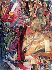Small snippets of fabric scraps See picture 1 lb 7 oz